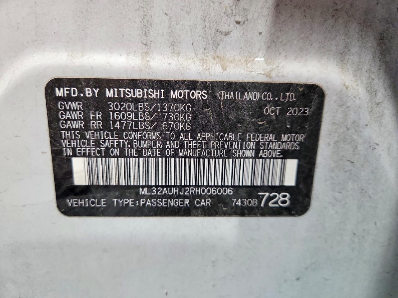 2024 MITSUBISHI MIRAGE ES photo 23
