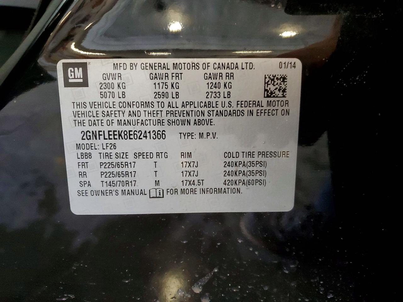2014 CHEVROLET EQUINOX LS photo 27