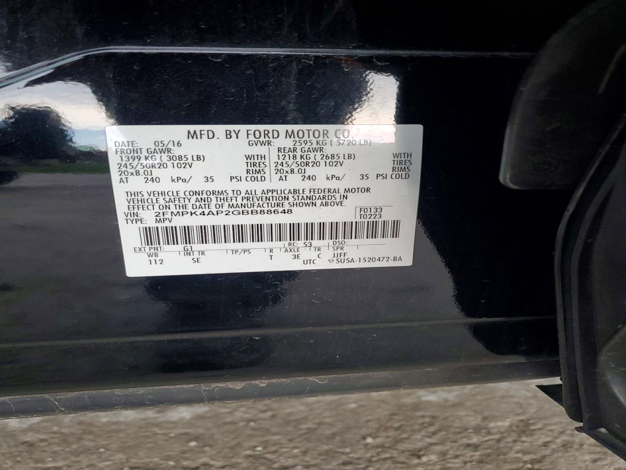 2016 FORD EDGE photo 34