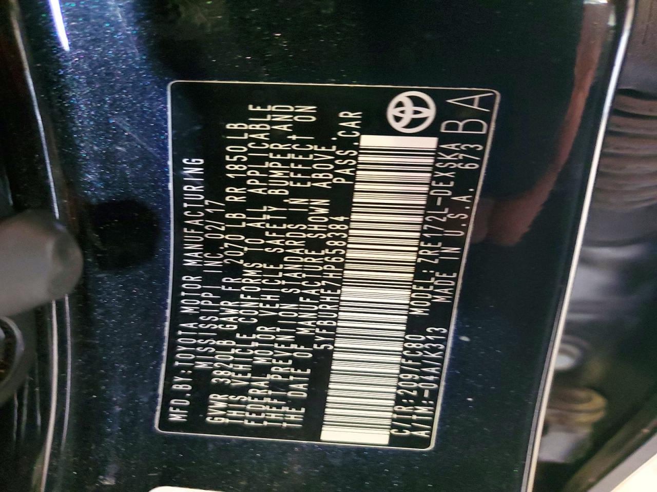 2017 TOYOTA COROLLA SE photo 23