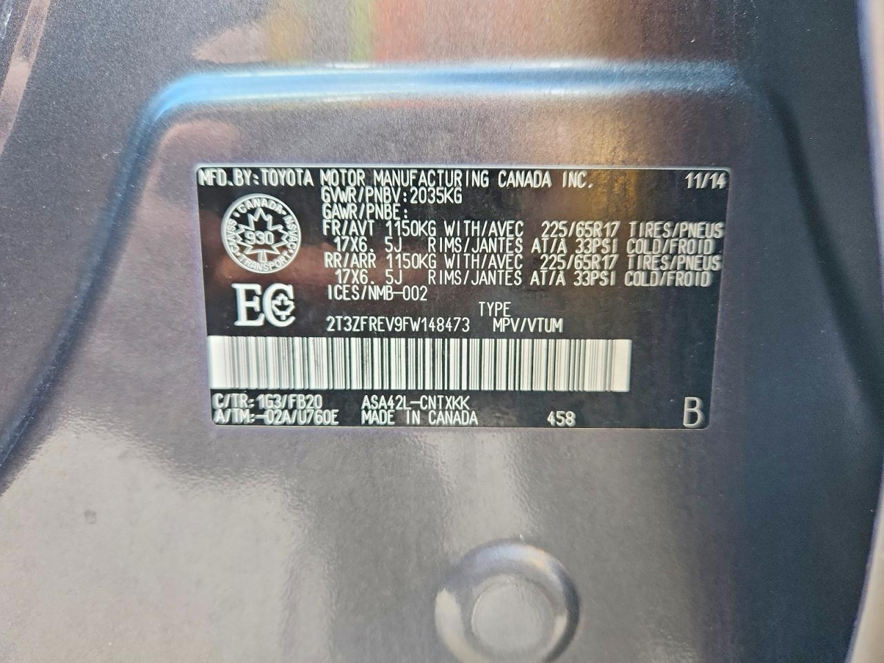 2015 TOYOTA RAV4 LE photo 25
