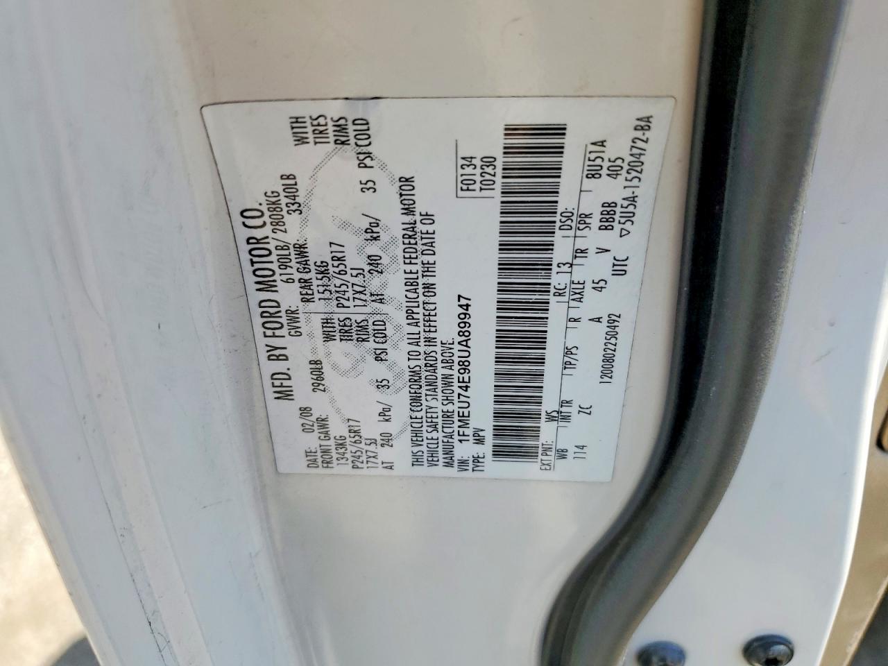 2008 FORD EXPLORER EDDIE BAUER photo 37