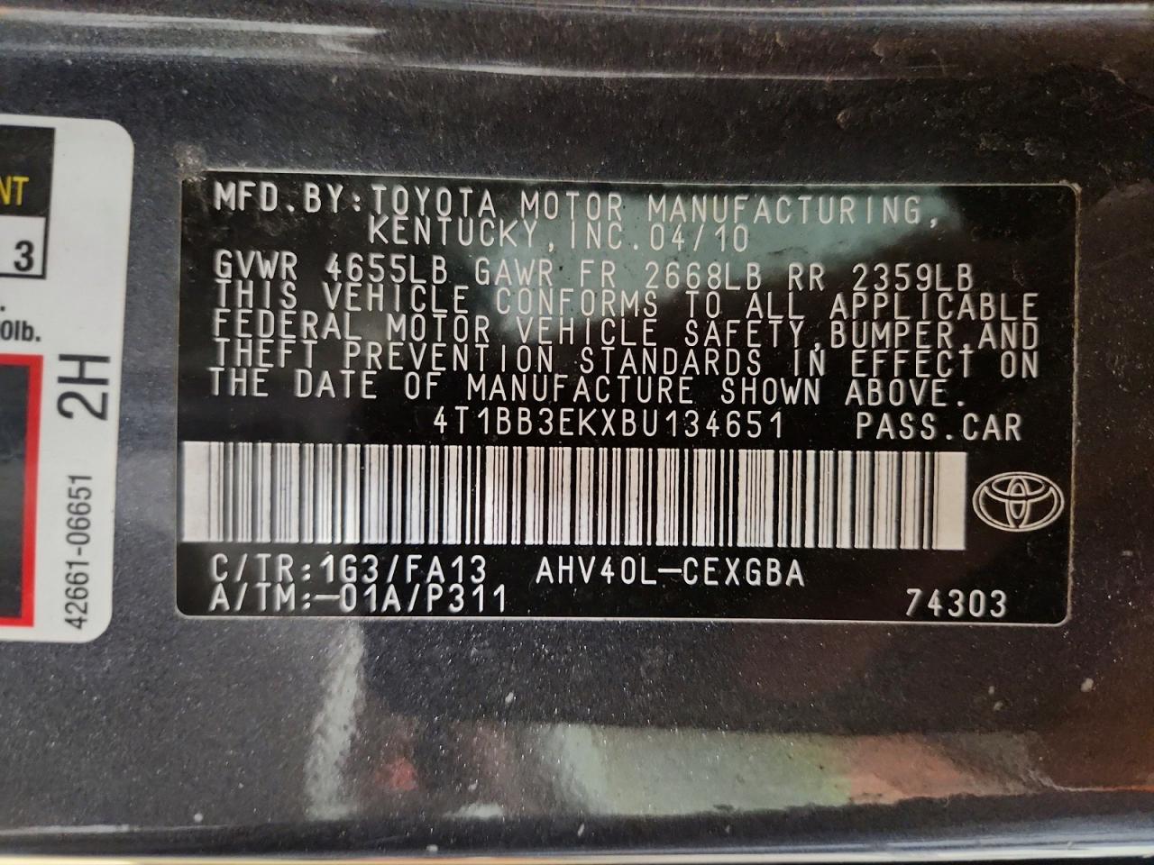 2011 TOYOTA CAMRY HYBRID photo 23