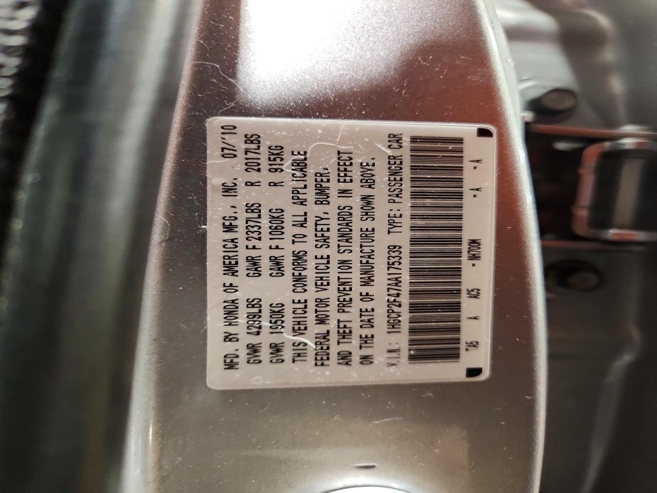2010 HONDA ACCORD LXP photo 25