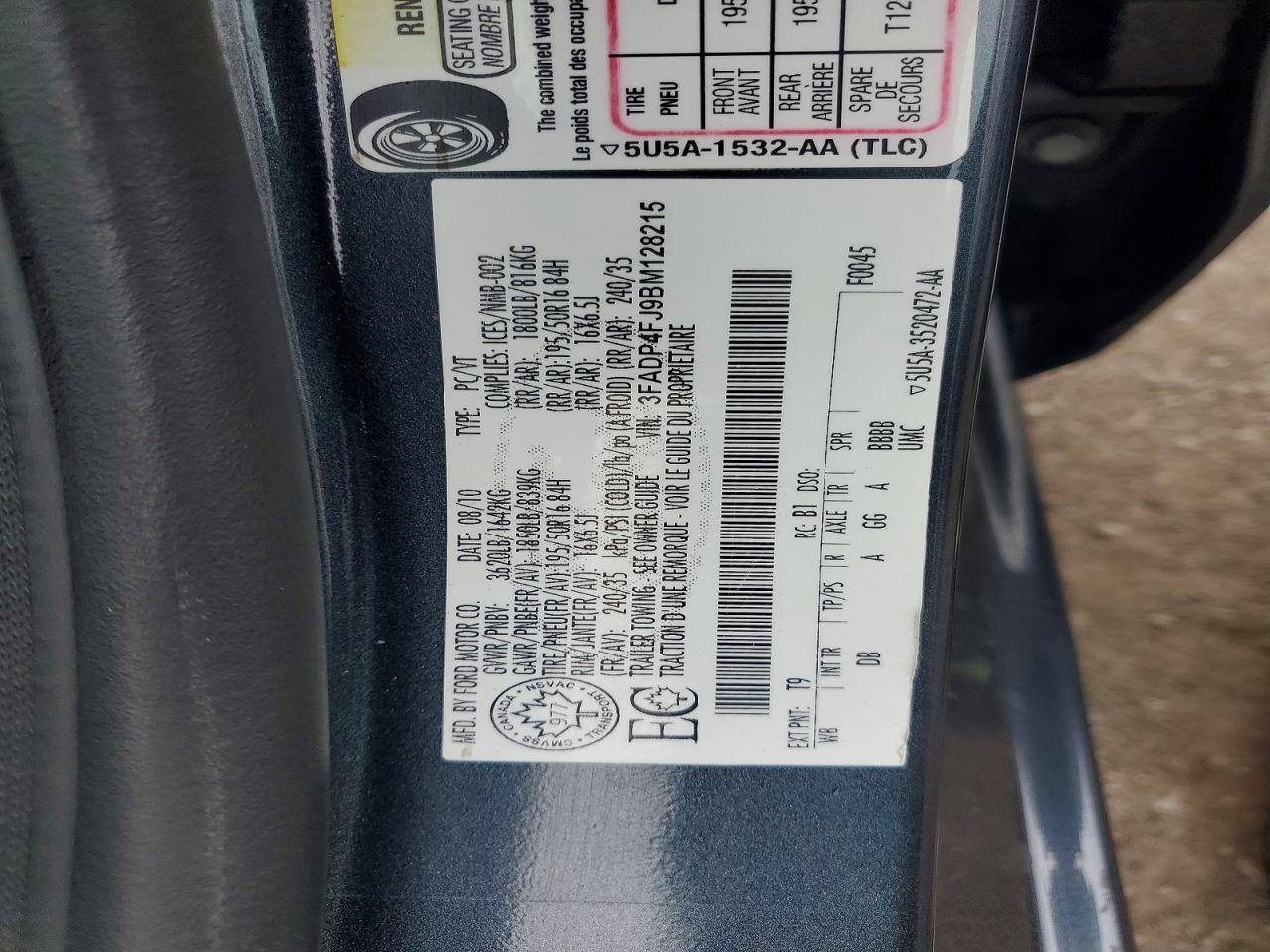 2011 FORD FIESTA SES photo 34