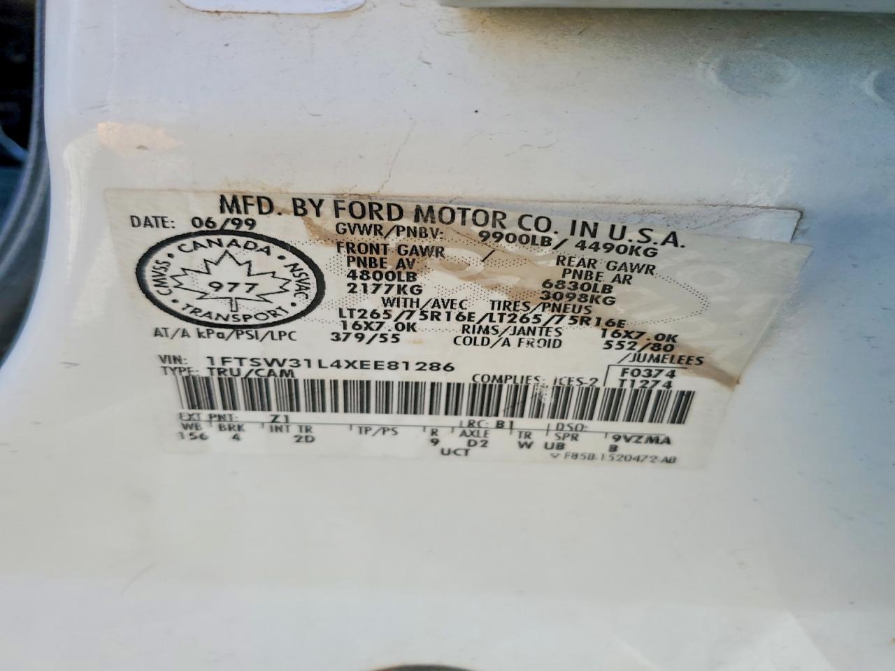 1999 FORD F350 SRW SUPER DUTY photo 23