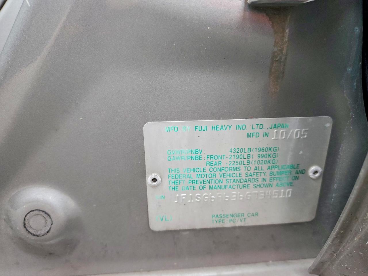 2006 SUBARU FORESTER 2.5XT photo 23