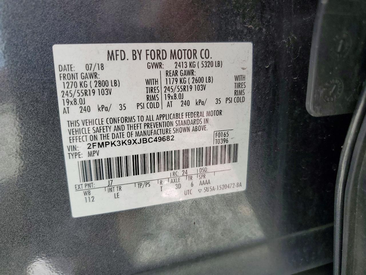 2018 FORD EDGE TITANIUM photo 37