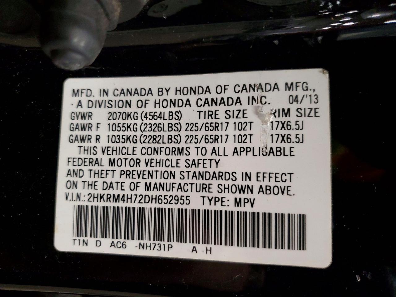 2013 HONDA CR-V EXL photo 37