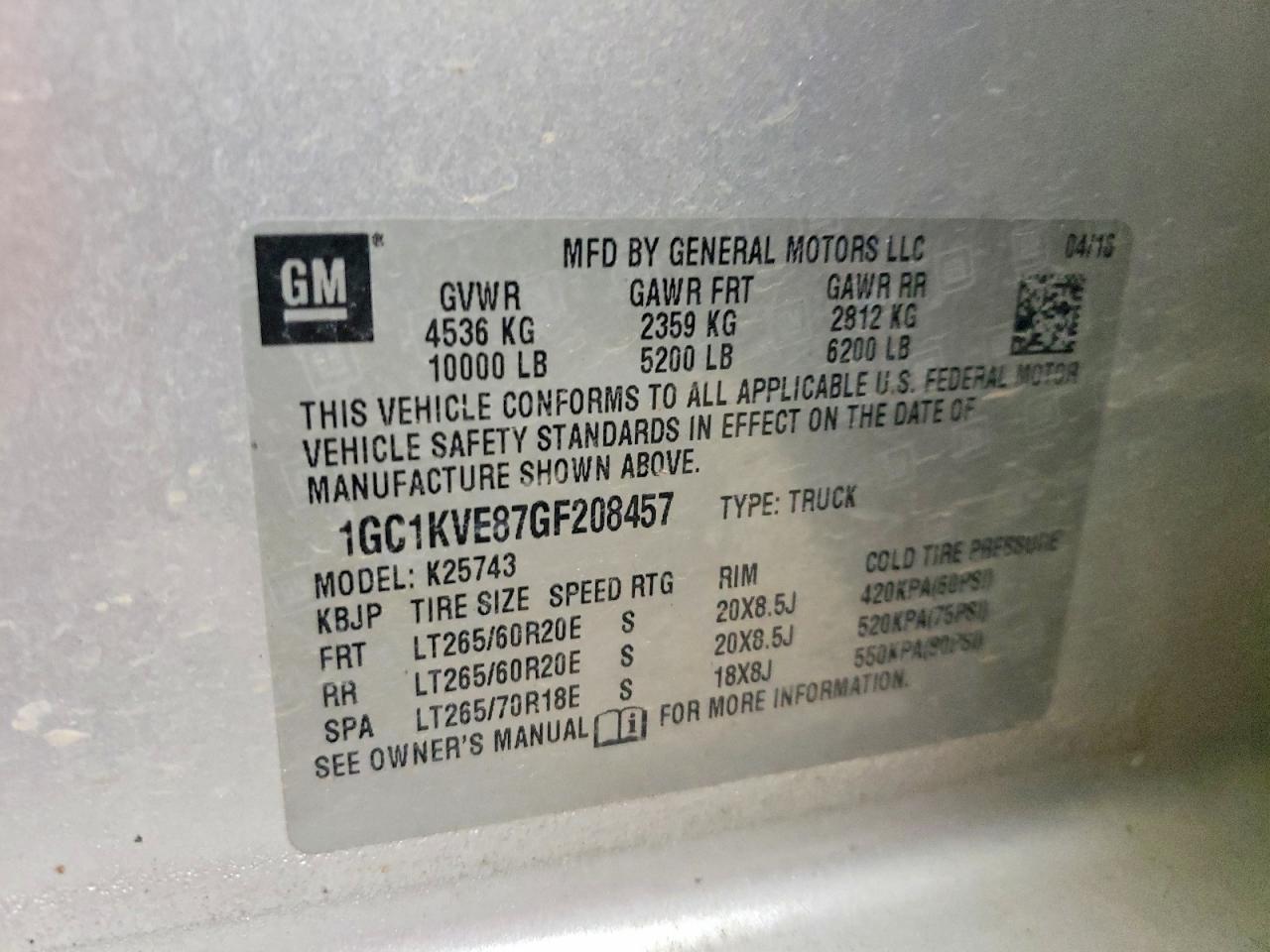 2016 CHEVROLET SILVERADO K2500 HEAVY DUTY LT photo 37