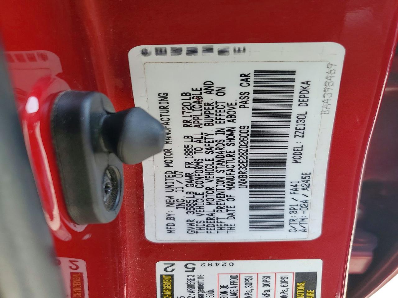 2008 TOYOTA COROLLA CE photo 12