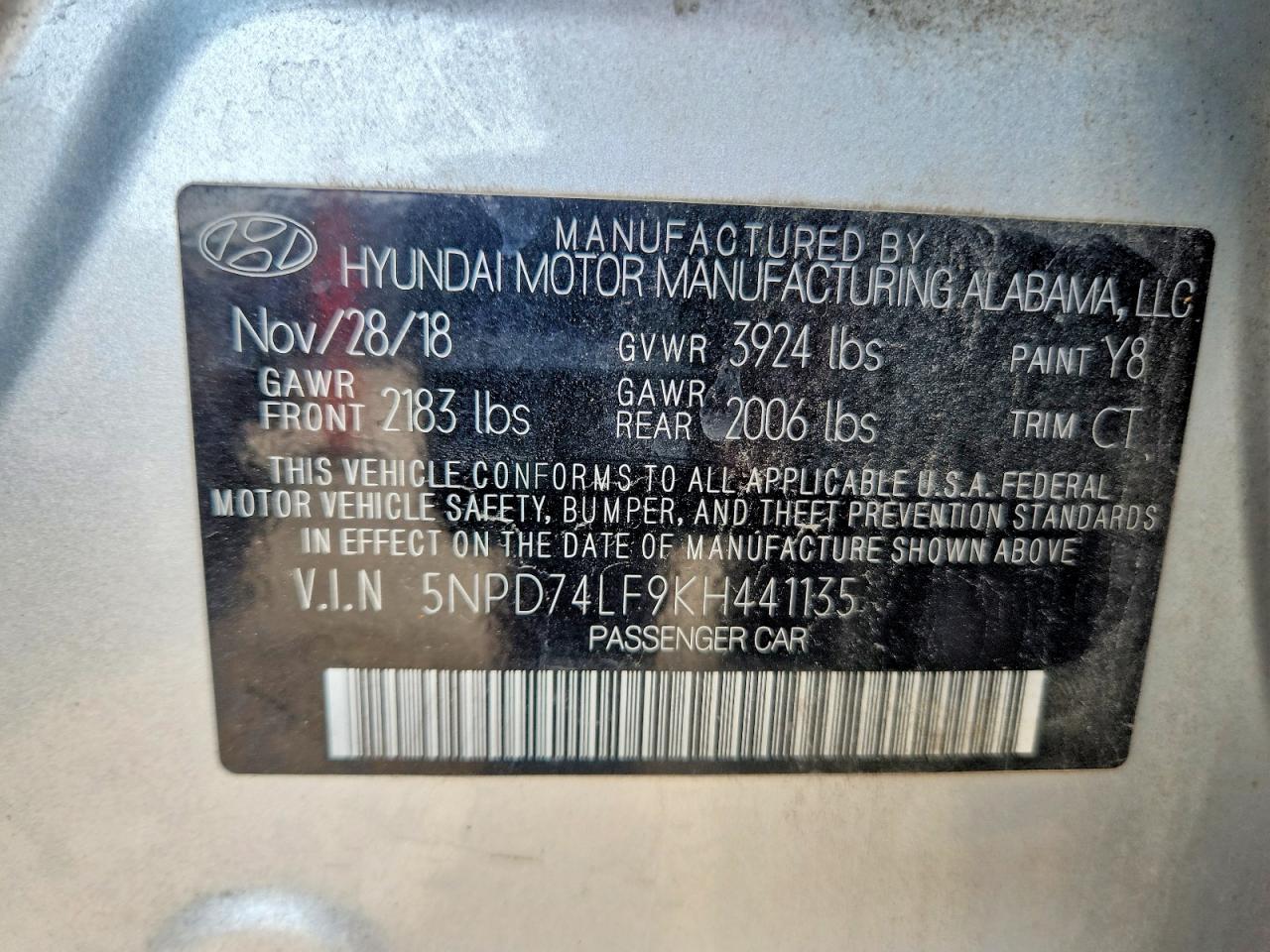 2019 HYUNDAI ELANTRA SE photo 34