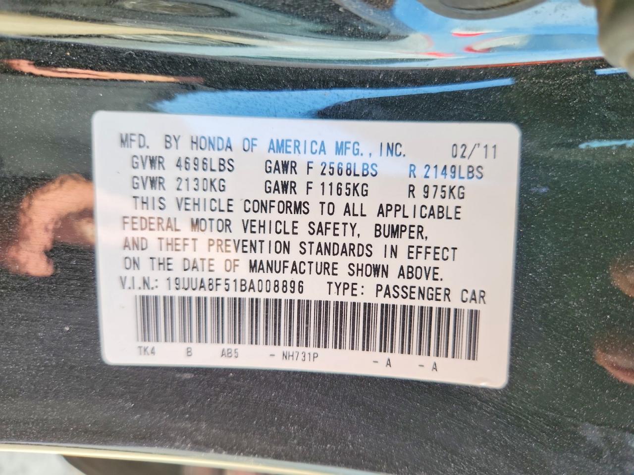 2011 ACURA TL photo 12