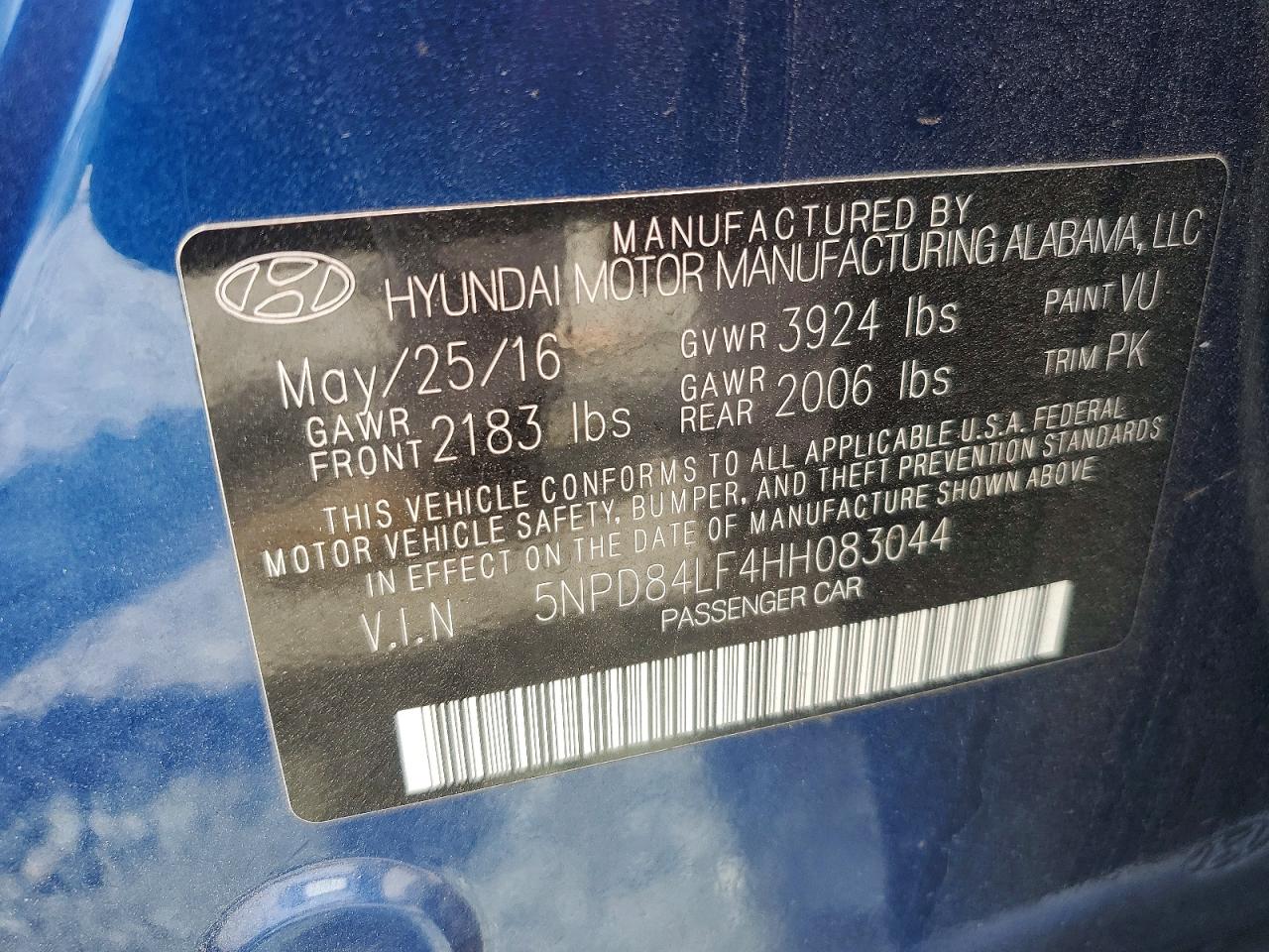 2017 HYUNDAI ELANTRA SE photo 13