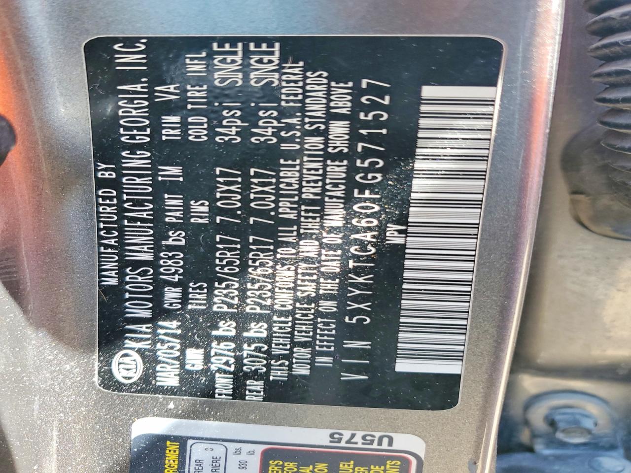 2015 KIA SORENTO LX photo 25