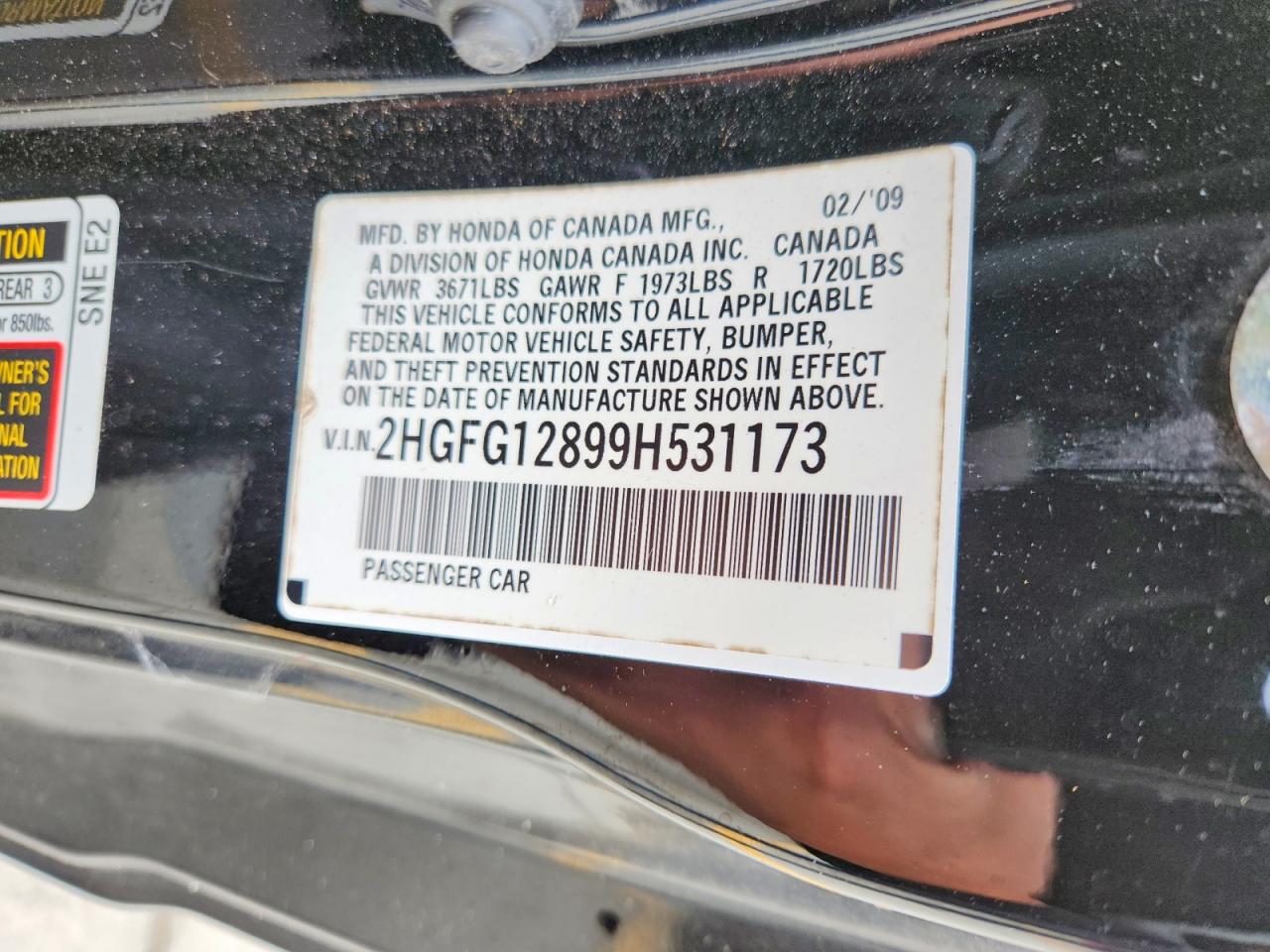 2009 HONDA CIVIC EX photo 23