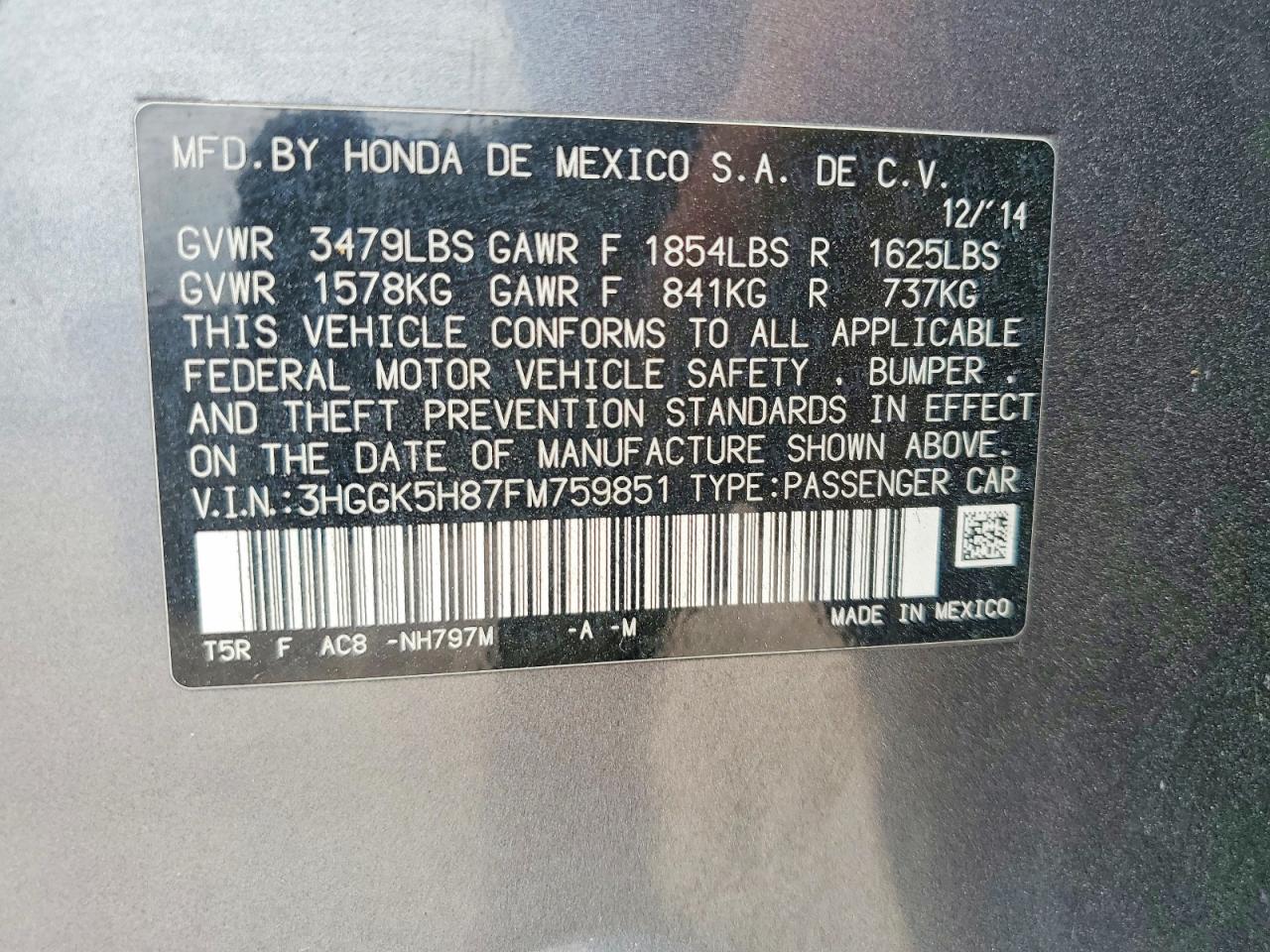 2015 HONDA FIT EX photo 25