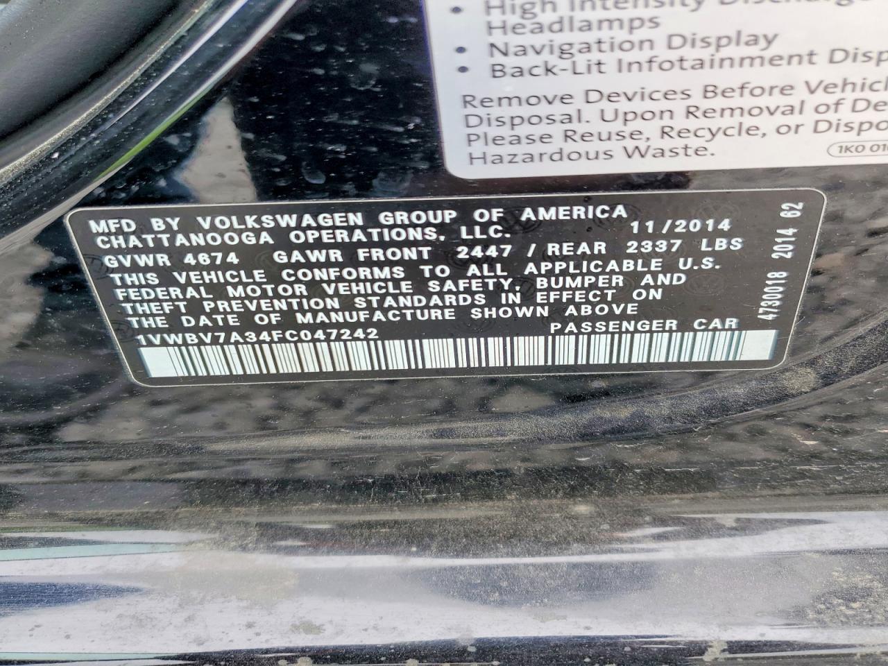 2015 VOLKSWAGEN PASSAT SE photo 23