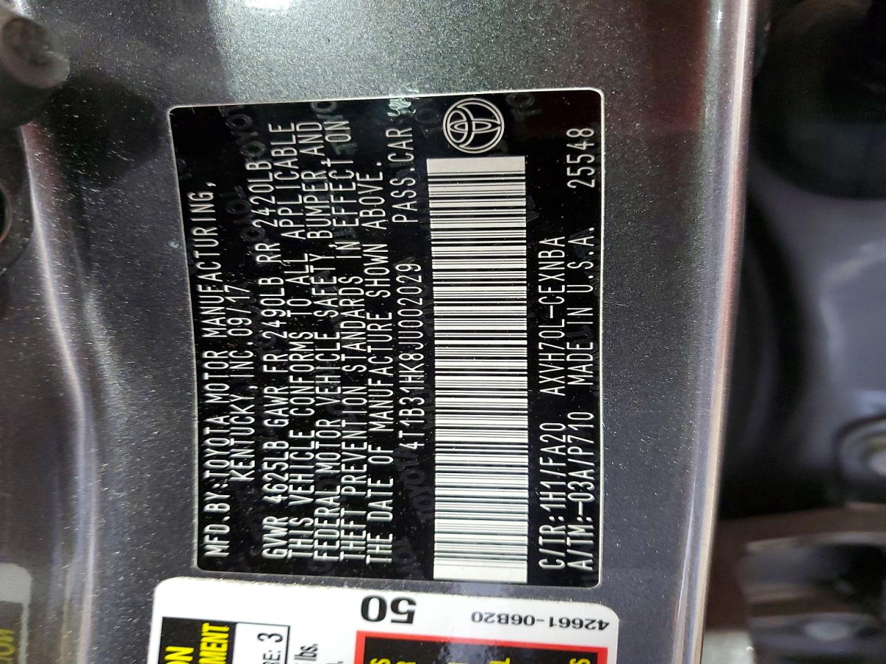 2018 TOYOTA CAMRY LE photo 25