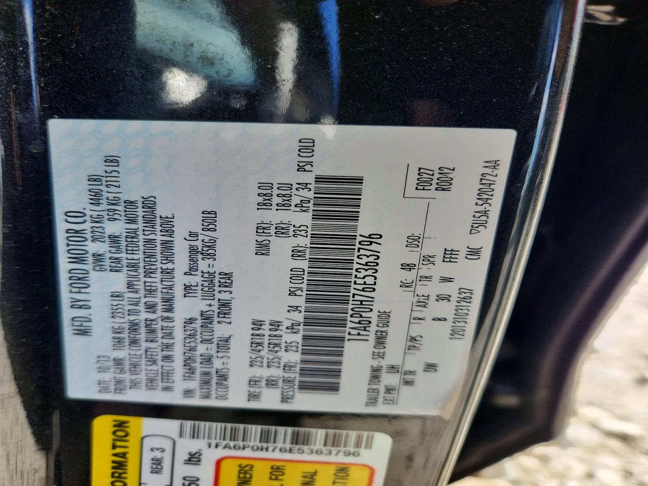 2014 FORD FUSION SE photo 34