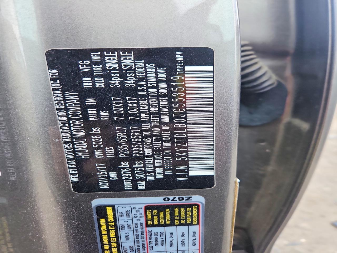 2018 HYUNDAI SANTA FE SPORT 2.4L photo 37