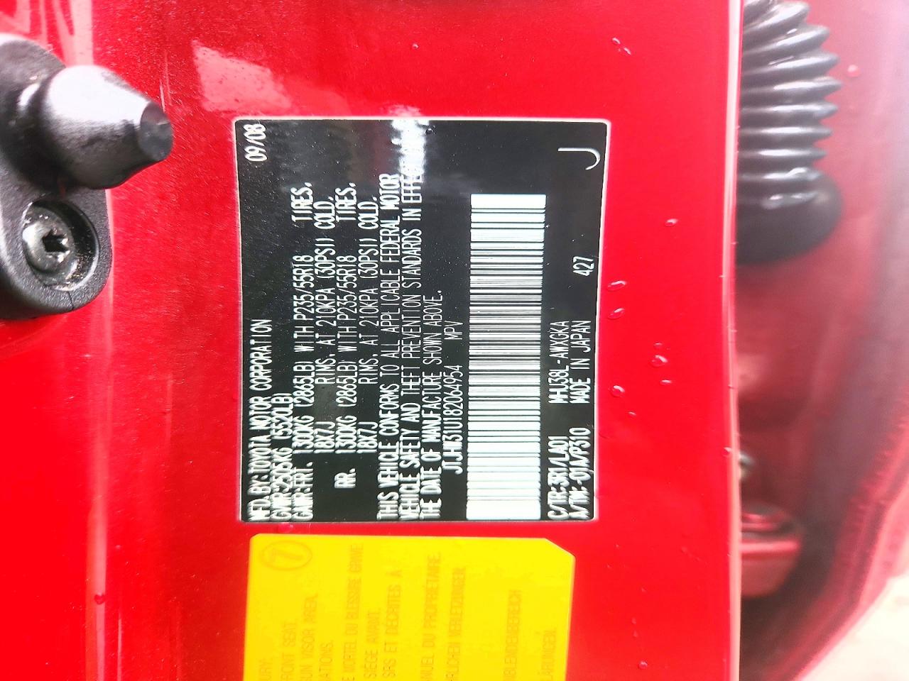 2008 LEXUS RX 400H photo 25