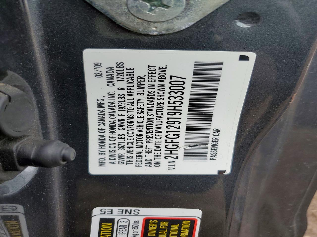 2009 HONDA CIVIC EXL photo 34