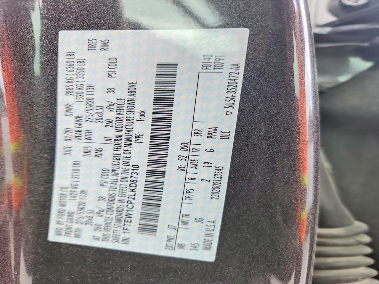 2020 FORD F150 SUPERCREW photo 23