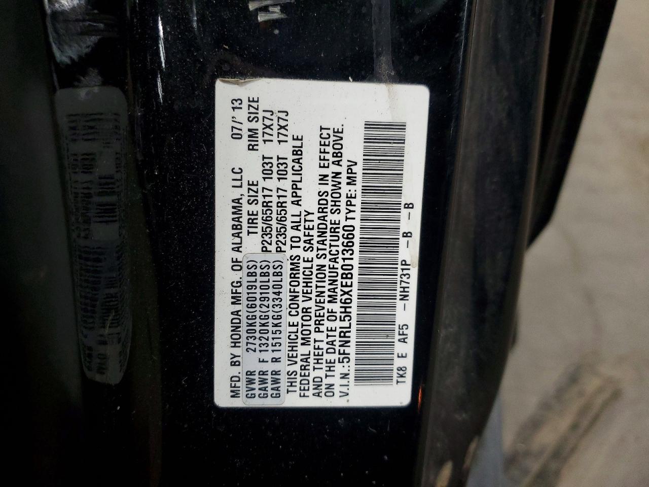 2014 HONDA ODYSSEY EXL photo 27