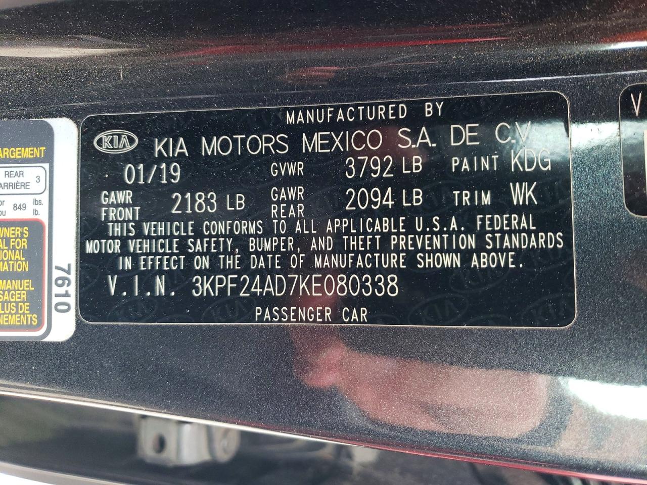 2019 KIA FORTE LXS photo 23