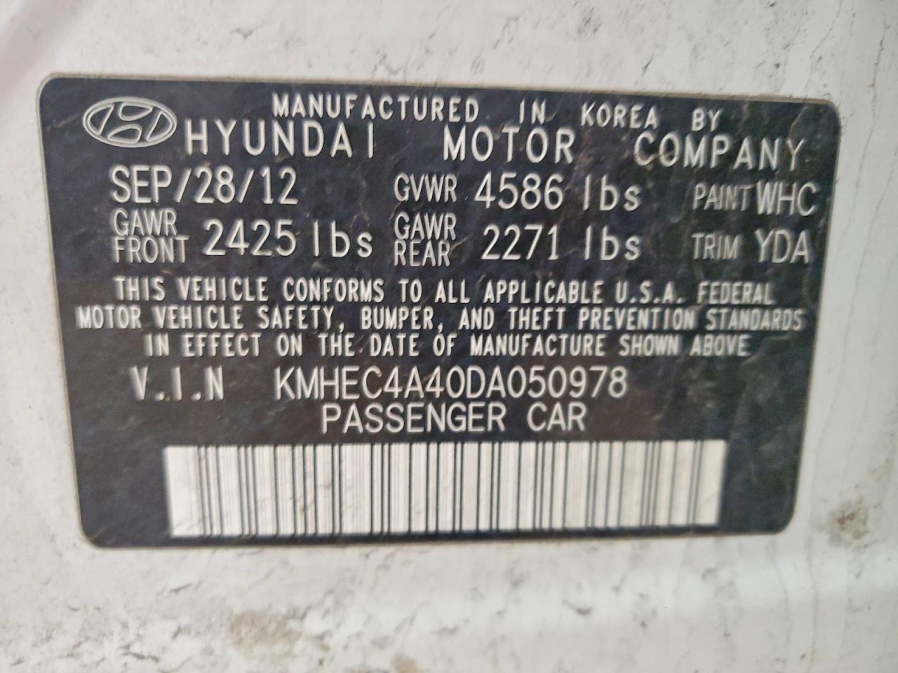 2013 HYUNDAI SONATA HYBRID photo 23