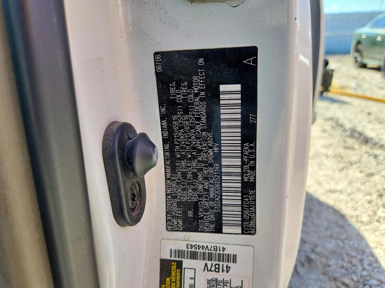 2006 TOYOTA SIENNA LE 7 PASSENGER photo 25
