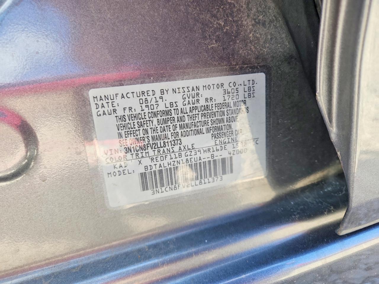 2020 NISSAN VERSA SR photo 23
