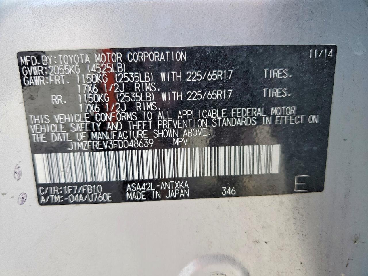 2015 TOYOTA RAV4 LE photo 34