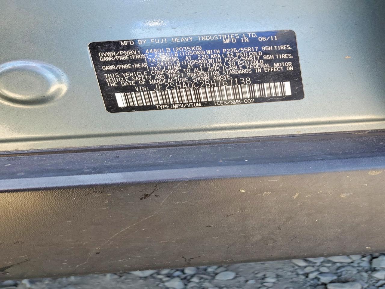 2011 SUBARU FORESTER 2.5X PREMIUM photo 34