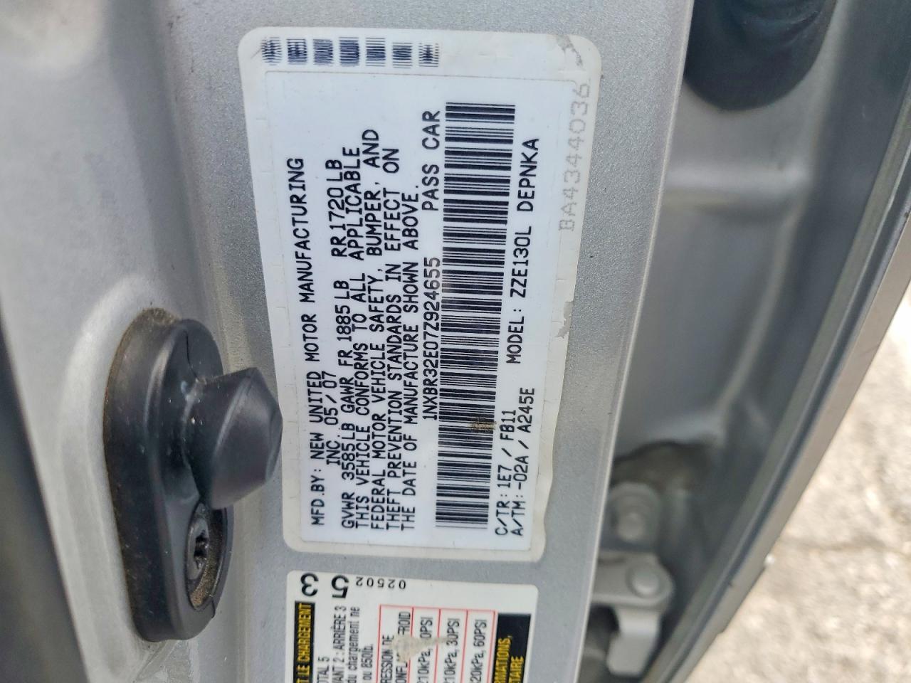 2007 TOYOTA COROLLA LE photo 34
