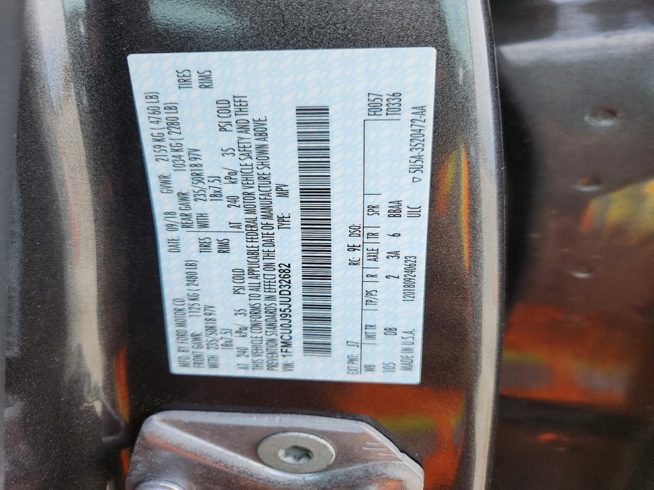 2018 FORD ESCAPE TITANIUM photo 37