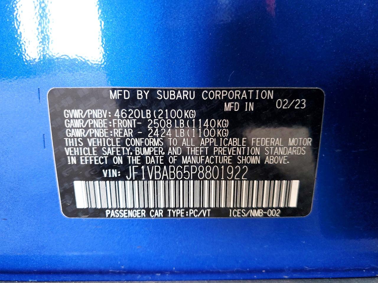2023 SUBARU WRX photo 34