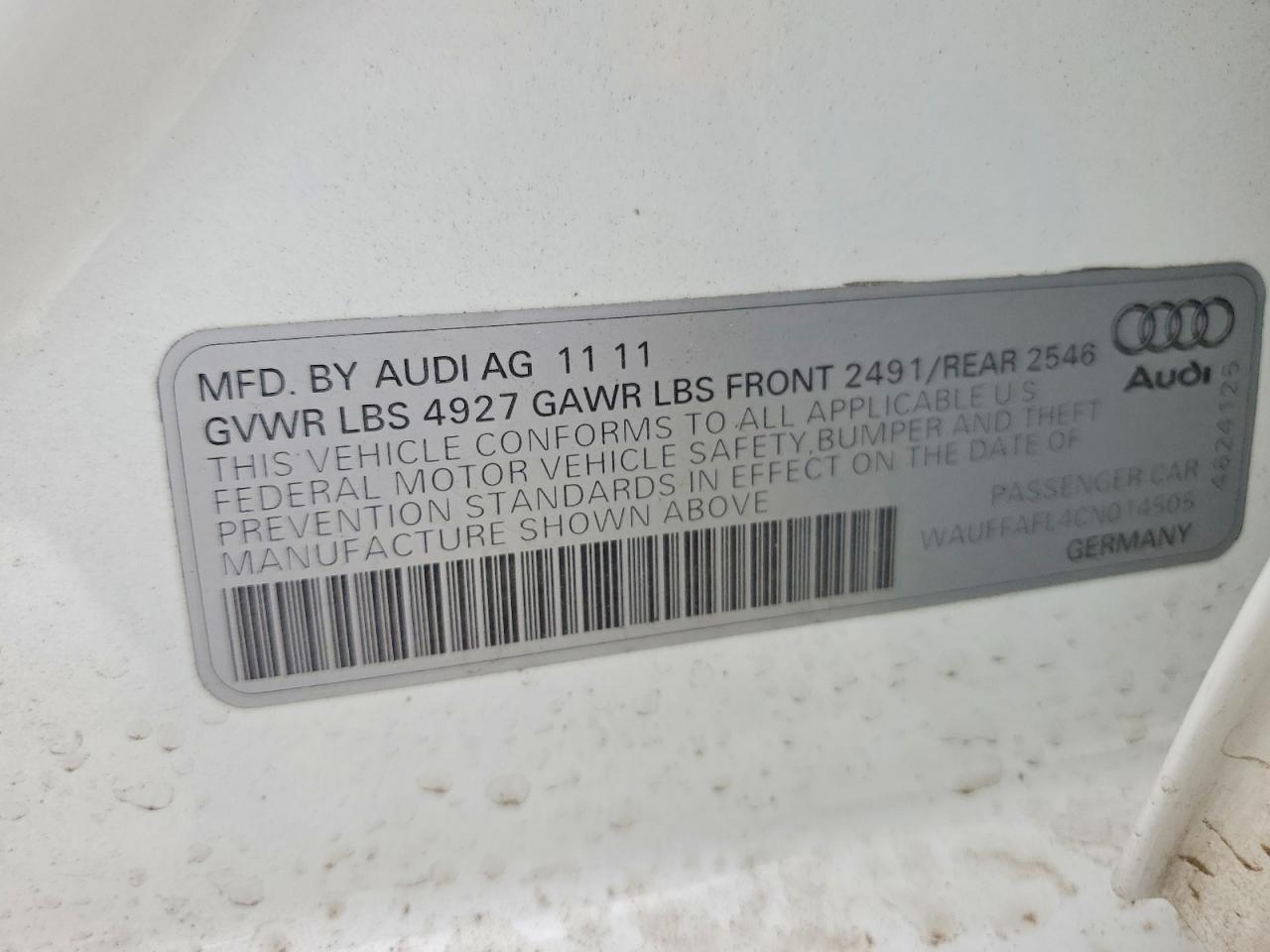 2012 AUDI A4 PREMIUM PLUS photo 34