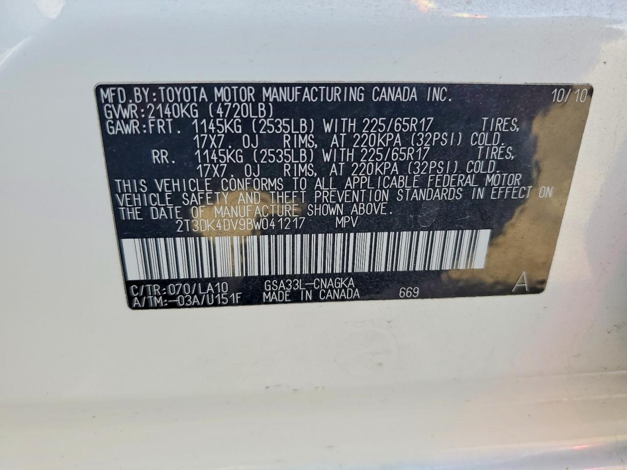 2011 TOYOTA RAV4 LIMITED photo 37