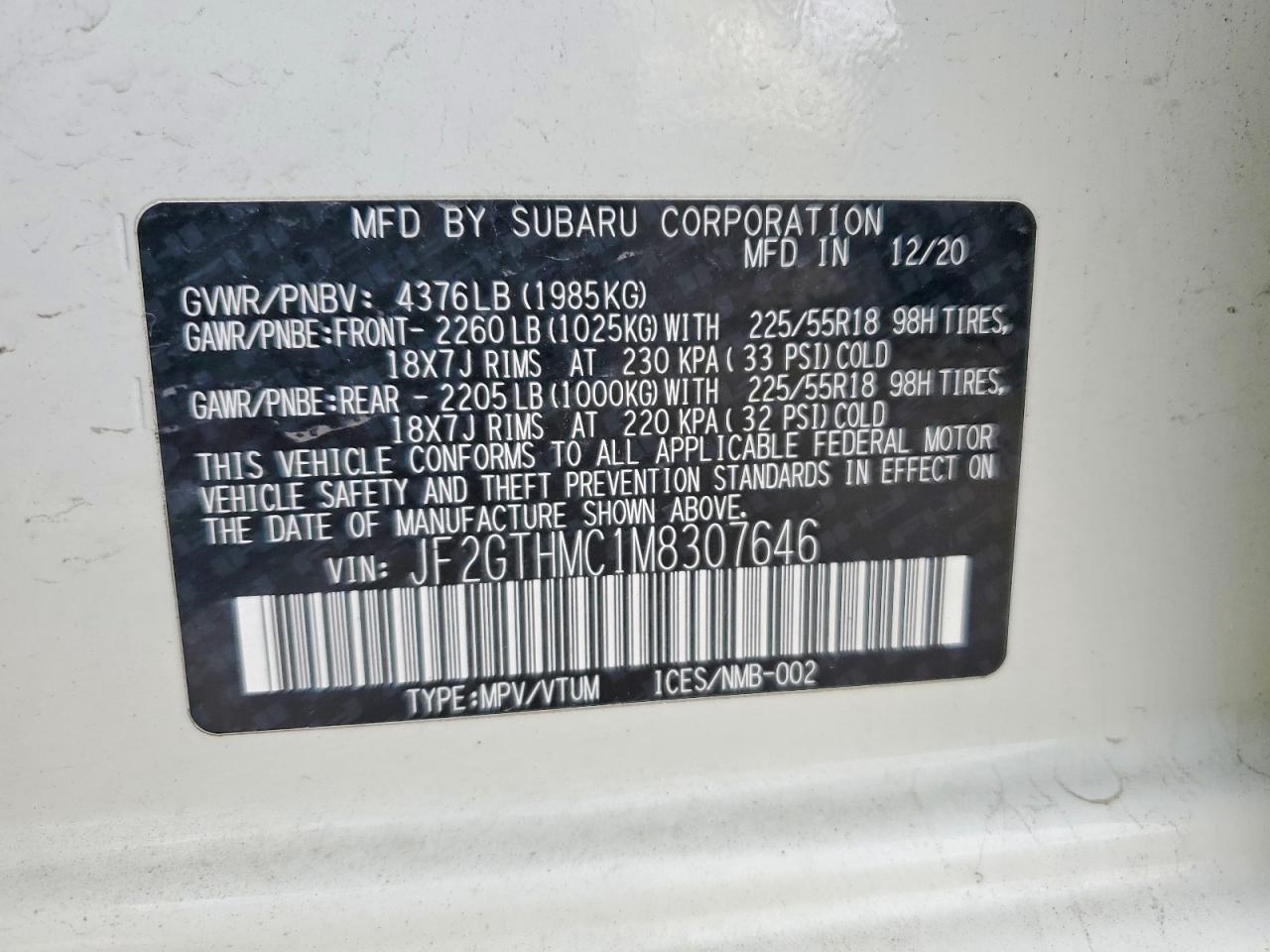 2021 SUBARU CROSSTREK LIMITED photo 23