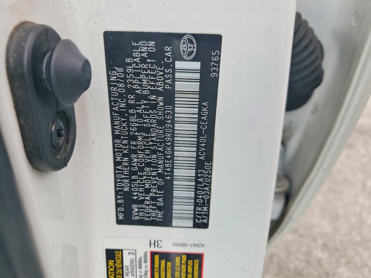 2009 TOYOTA CAMRY XLE photo 23
