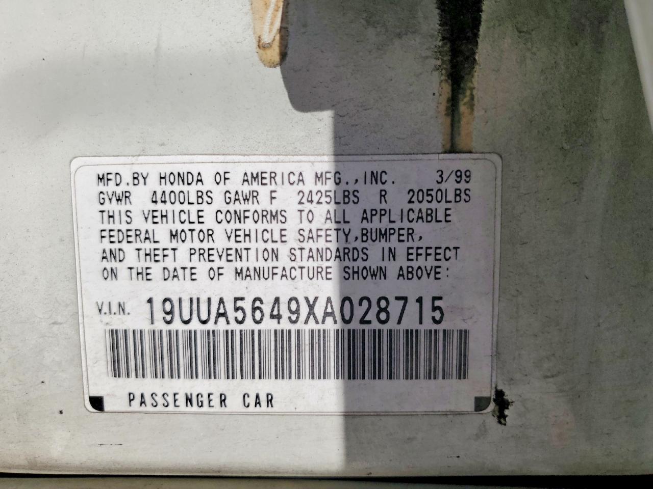 1999 ACURA 3.2TL photo 37