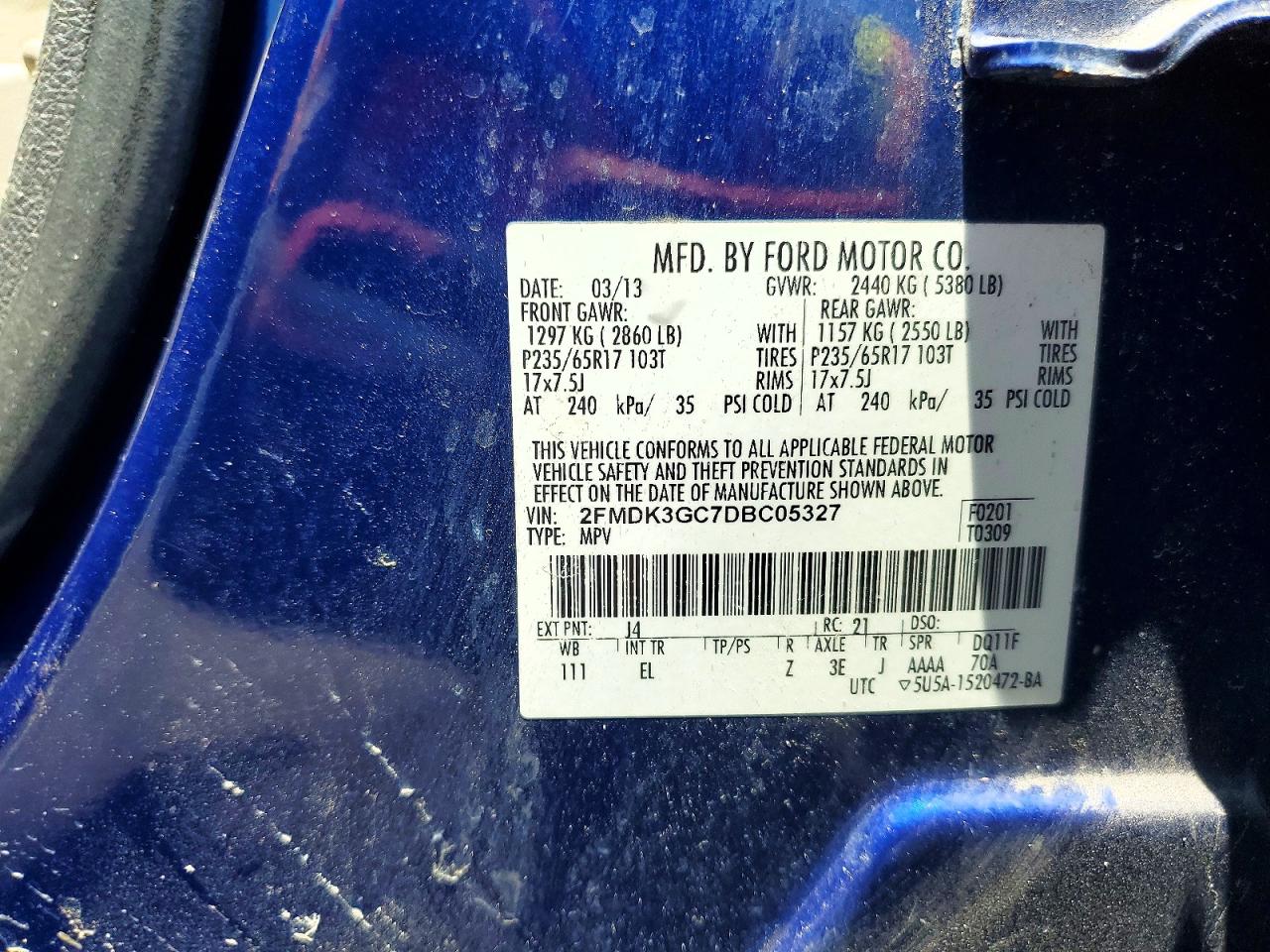 2013 FORD EDGE SE photo 37