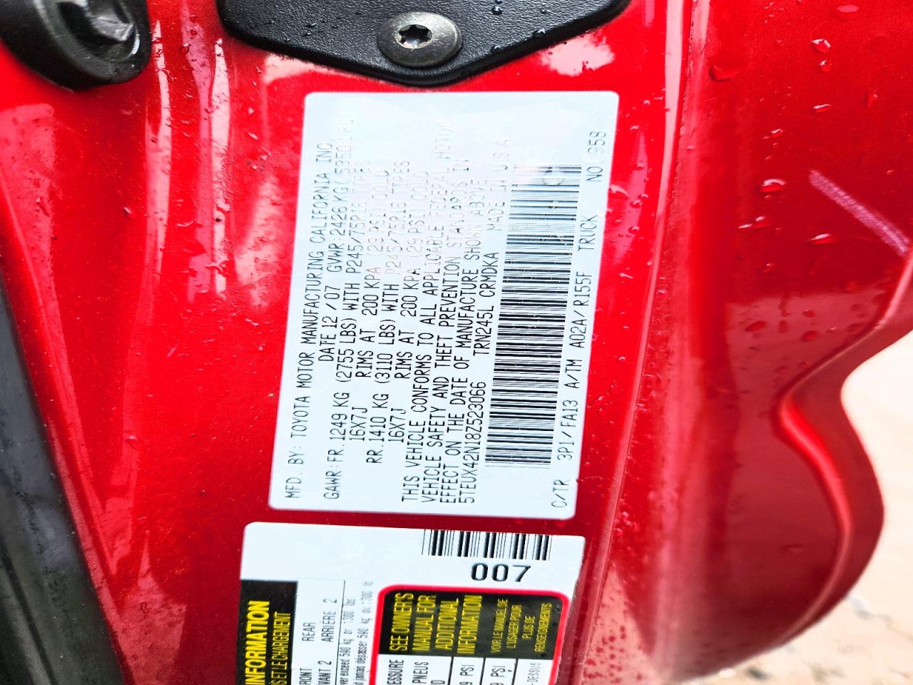 2008 TOYOTA TACOMA ACCESS CAB photo 23