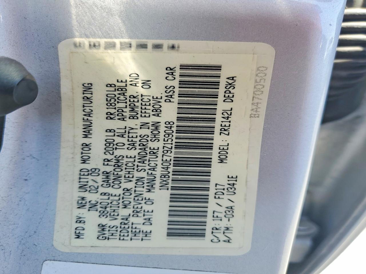2009 TOYOTA COROLLA S photo 37