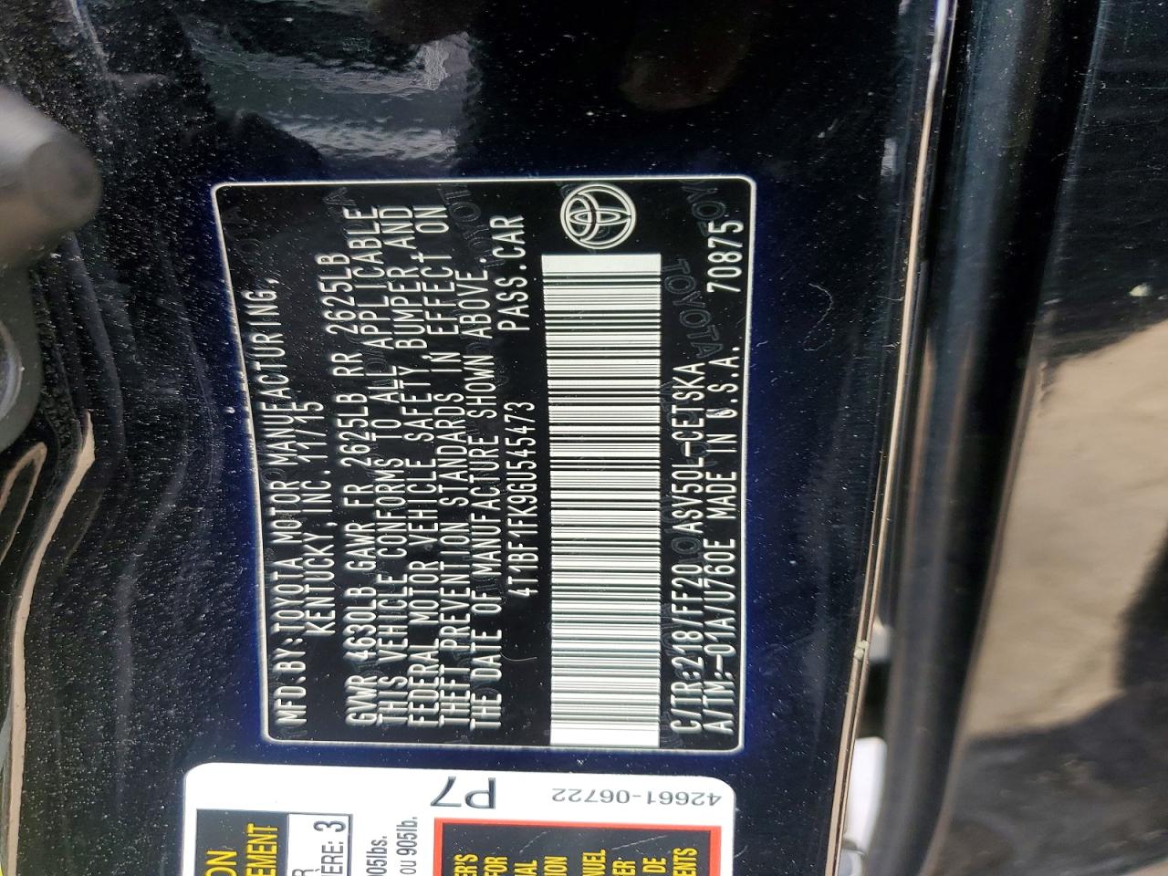 2016 TOYOTA CAMRY SE photo 12