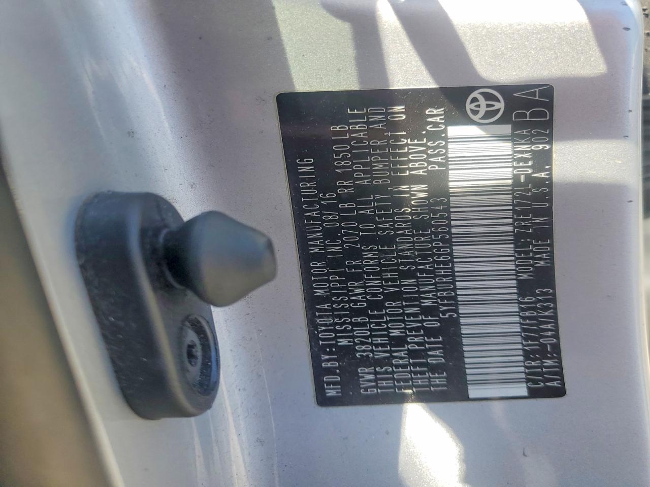 2016 TOYOTA COROLLA LE PLUS photo 25