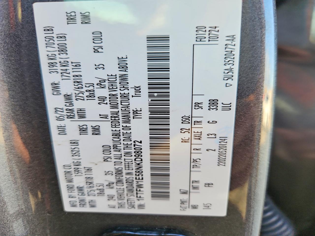 2022 FORD F150 SUPERCREW photo 34