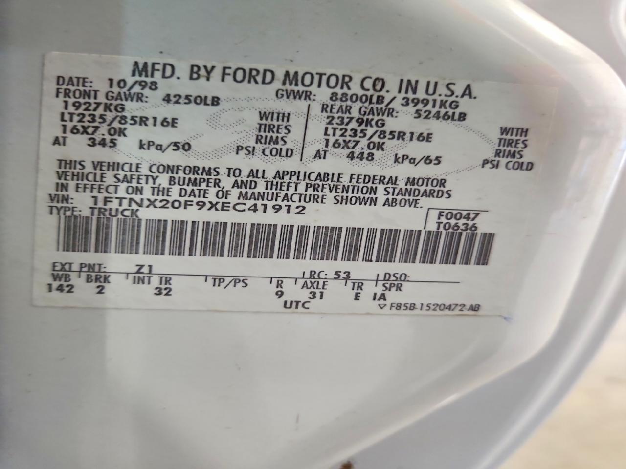 1999 FORD F250 SUPER DUTY photo 12